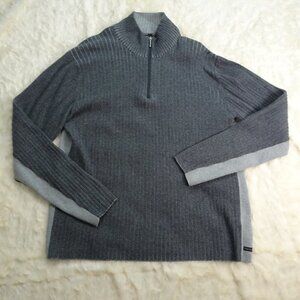 Calvin Klein Black/Gray Quarter Zip Pullover XL